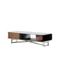 **Stolik kawowy z drewna i metalu, nowoczesny design**